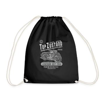 1966 Biker Top Zustand, Legendär, Legende, Bike, - Turnbeutel - Schwarz - Vorne