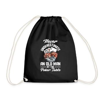 Joueur de poker Joueur de poker Cadeau de poker - Sac de sport léger - noir - Devant