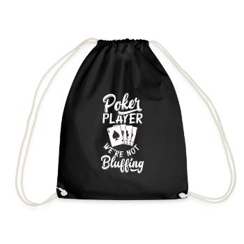 Joueur de poker Joueur de poker Cadeau de poker - Sac de sport léger - noir - Devant