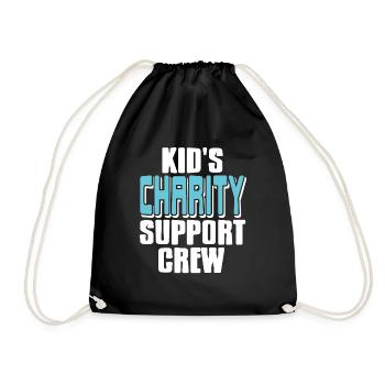 Kid's Charity Support Crew Cool Retro Charity - Turnbeutel - Schwarz - Vorne
