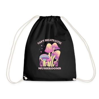 For Mushroom Lovers Can't Breathalyze Mushrooms - Turnbeutel - Schwarz - Vorne