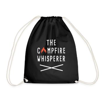 the campfire whisperer - Drawstring Bag - black - Front