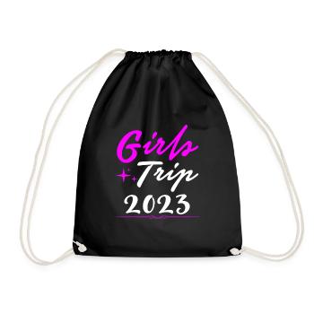 Girl Strip 2023 Girls Trip Crew Girls Tour Girls - Drawstring Bag - black - Front