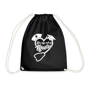 HBCU Nurse Stolz History Black on - Drawstring Bag - black - Front