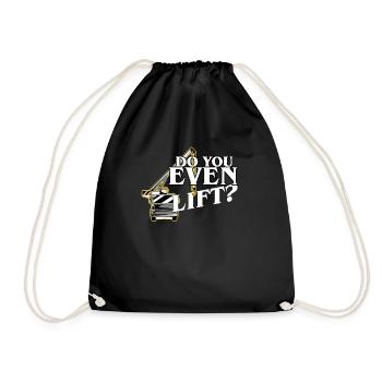 Crane operator crane gift - Drawstring Bag - black - Front