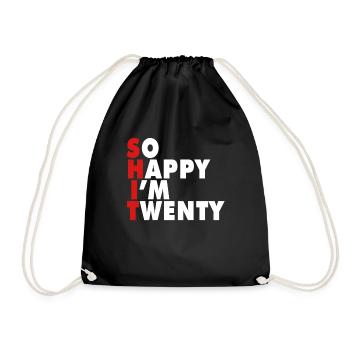 Drôle d’âge de naissance 20 ans heureux j’ai 20 ans - Sac de sport léger - noir - Devant