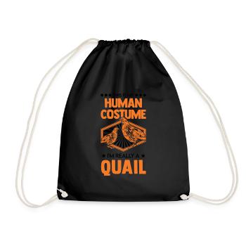 Wachtel Halloween Quail Costume Humain - Sac de sport léger - noir - Devant