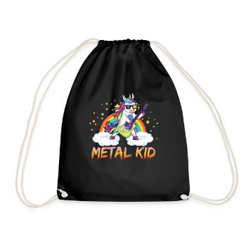 Metal Kid Music Guitar Unicorn Rainbow Heavy Rock - Sac de sport léger - noir - Devant