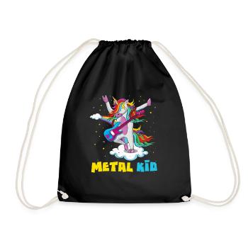 Guitare Licorne Arc-en-ciel Métal Kid Musique Rock Sign - Sac de sport léger - noir - Devant