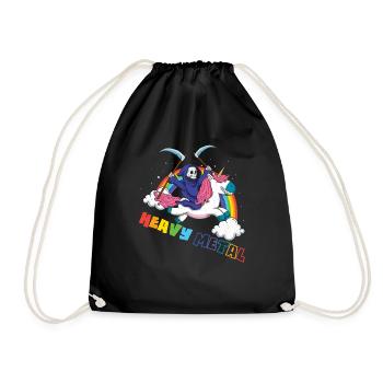 Métal Lourd Licorne Squelette Rocker Rock Heavy - Sac de sport léger - noir - Devant