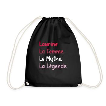 La femme le mythe la légende laurine - Sac de sport léger - noir - Devant