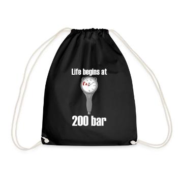 Funny Diving Saying Diving Finimeter - Drawstring Bag - black - Front
