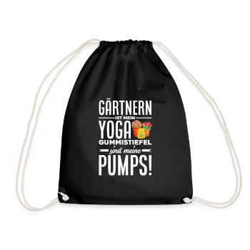 Gärtnern Ist Mein Yoga Lustiges Gärtner Garten - Turnbeutel - Schwarz - Vorne