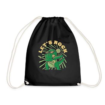 Lustiger Gitarrist T-Rex - Turnbeutel - Schwarz - Vorne