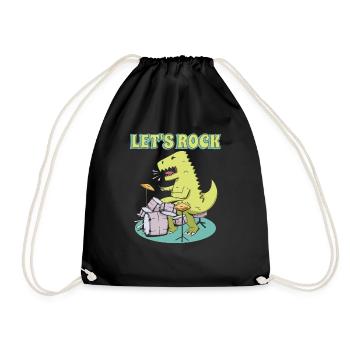 Grosse caisse T- Rex Dinosaure - Sac de sport léger - noir - Devant