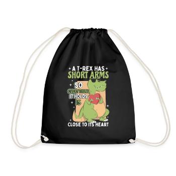 Dinosaure mignon T-Rex Enfants - Sac de sport léger - noir - Devant