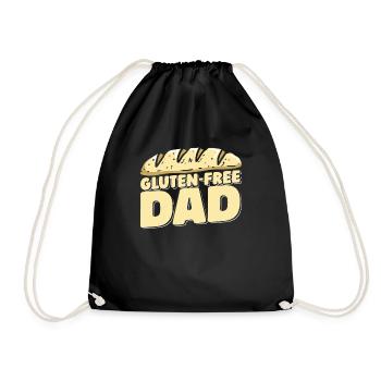 Glutenfrei Papa - Turnbeutel - Schwarz - Vorne
