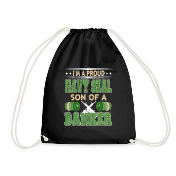 Je suis un fier NAVY SEAL Fils d’un banquier Cool Retro - Sac de sport léger - noir - Devant