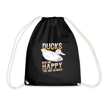Les canards me rendent heureux Tu n’es pas tellement drôle fermier - Sac de sport léger - noir - Devant