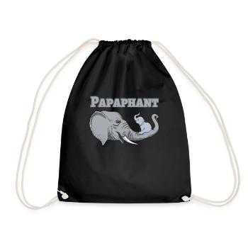 Vatertag Papaphant Papa Vater - Turnbeutel - Schwarz - Vorne