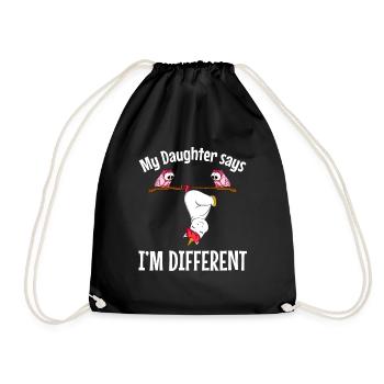 Drôle de licorne disant IM DIFFÉRENT - Sac de sport léger - noir - Devant