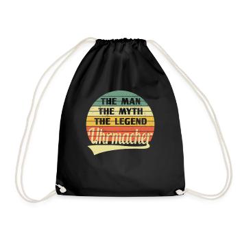 Uhrmacher Retro Vintage Man Myth Legend - Turnbeutel - Schwarz - Vorne