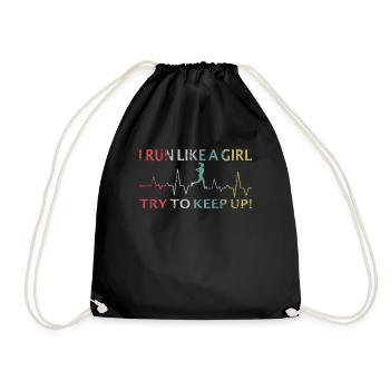 Idée cadeau de course à pied pour femmes - Sac de sport léger - noir - Devant