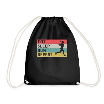 Idée cadeau de course à pied pour femmes - Sac de sport léger - noir - Devant