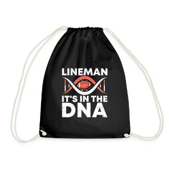 Lineman Football Player Offensive Defensive - Turnbeutel - Schwarz - Vorne