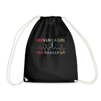 Idée cadeau de course à pied pour femmes - Sac de sport léger - noir - Devant
