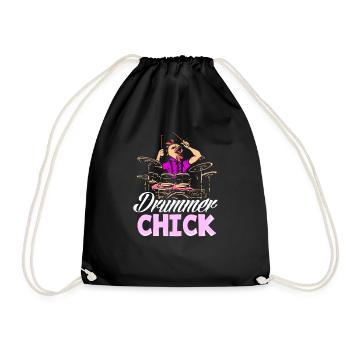 Drums Drummer Girl Gift - Sac de sport léger - noir - Devant