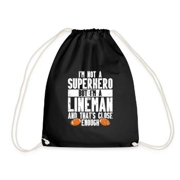 Lineman Football Player Offensive Defensive - Turnbeutel - Schwarz - Vorne