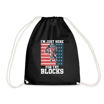 Lineman Football Player Offensive Defensive - Turnbeutel - Schwarz - Vorne