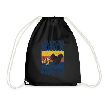 Chasse à l’écureuil - Sac de sport léger - noir - Devant