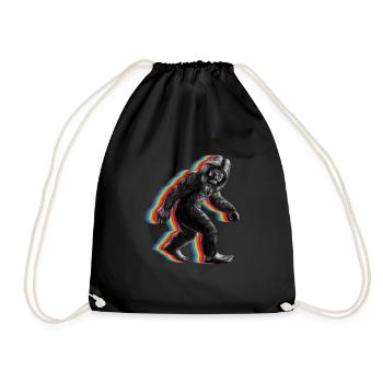 Retro Bigfoot vintage Fun and Nostalgic Sasquatch - Turnbeutel - Schwarz - Vorne