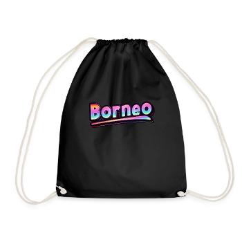 Vintage Indonesia Holiday Asia Borneo - Drawstring Bag - black - Front