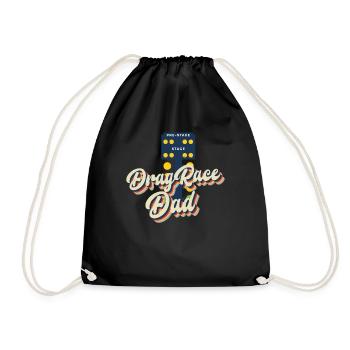 Drag Racing Race Car Dad Retro - Drawstring Bag - black - Front