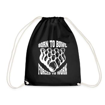 Bowling Bowling Kegel Bowler Gift Bowling Ball - Drawstring Bag - black - Front