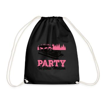 Pontoon Queen -Boat Pontoon -Women - Drawstring Bag - black - Front