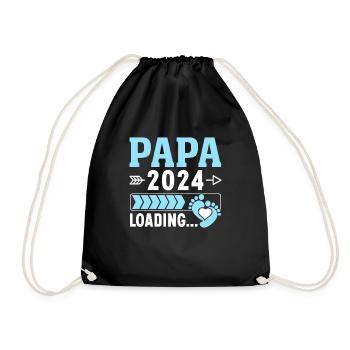 Cadeau des futurs parents de grossesse Papa 2024 - Sac de sport léger - noir - Devant