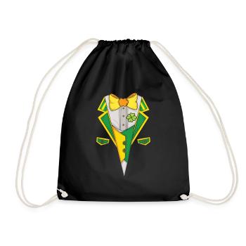 Krawatte Schleife Saint Paddy Shamrock Saint Patrick Tag - Turnbeutel - Schwarz - Vorne