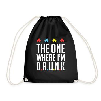 Bier betrunken Paddy Shamrock Saint Patrick Tag - Turnbeutel - Schwarz - Vorne