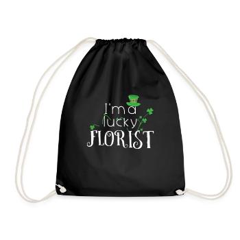Un fleuriste chanceux Shamrock Saint Patrick Day - Sac de sport léger - noir - Devant