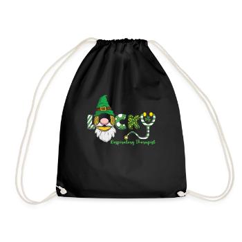 Lucky Respiratory Therapist Saint Patricks - Drawstring Bag - black - Front
