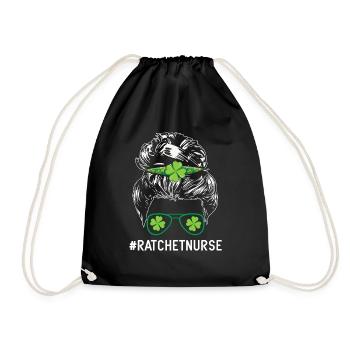 Love Ratchet Nurse Shamrock Saint Patrick Day - Sac de sport léger - noir - Devant