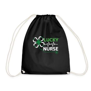 Saint Patrick Day Clover Lucky Nurse - Turnbeutel - Schwarz - Vorne