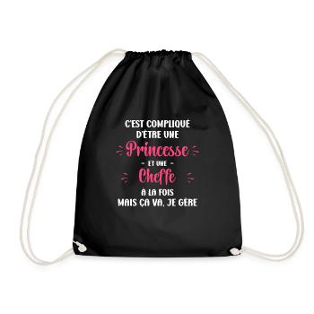 Princesse Cheffe - Sac de sport léger - noir - Devant