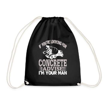 Looking For Concrete Advice I'm Your Man Retro - Drawstring Bag - black - Front