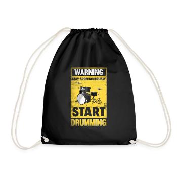 Drums Drummer Gift - Sac de sport léger - noir - Devant