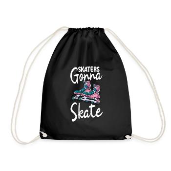 Inline Skating Inline Skating Gift - Drawstring Bag - black - Front